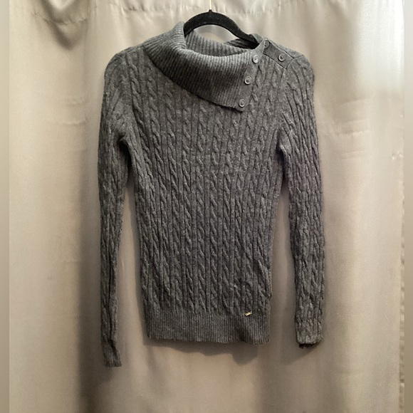 Tommy Hilfiger cowl neck dark grey sweater size small - Picture 1 of 3